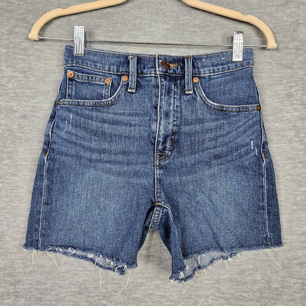 Madewell Blue Cut Off Jean High Rise Denim Short Women's Size 24